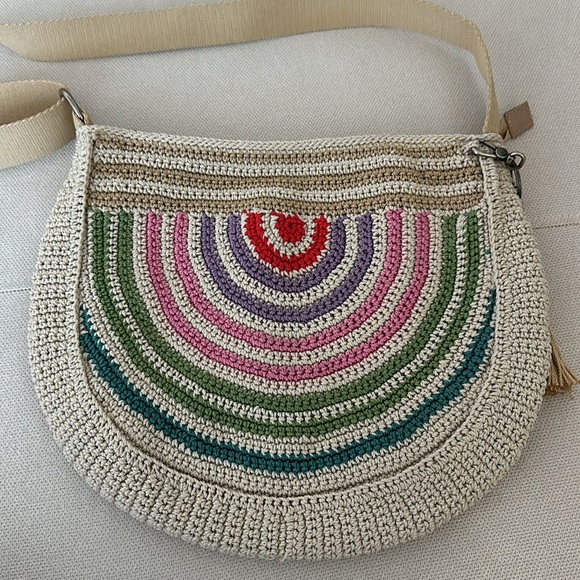 THE SAK MULTI COLOR RYDER CROCHETED BOHO  CROSSBODY BAG EUC - Picture 14 of 14